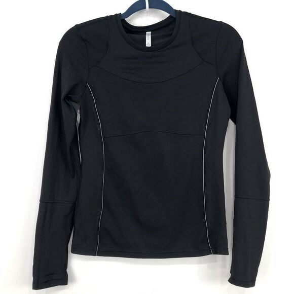 Athleta Black Long Sleeve Athletic Running Performance Pullover Top - Picture 1 of 16